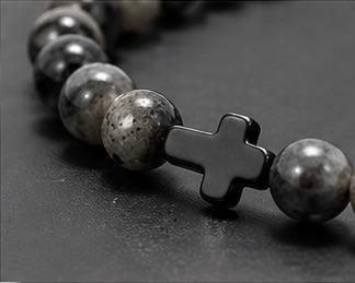 TERCO Shadow Stone Cross Bracelet