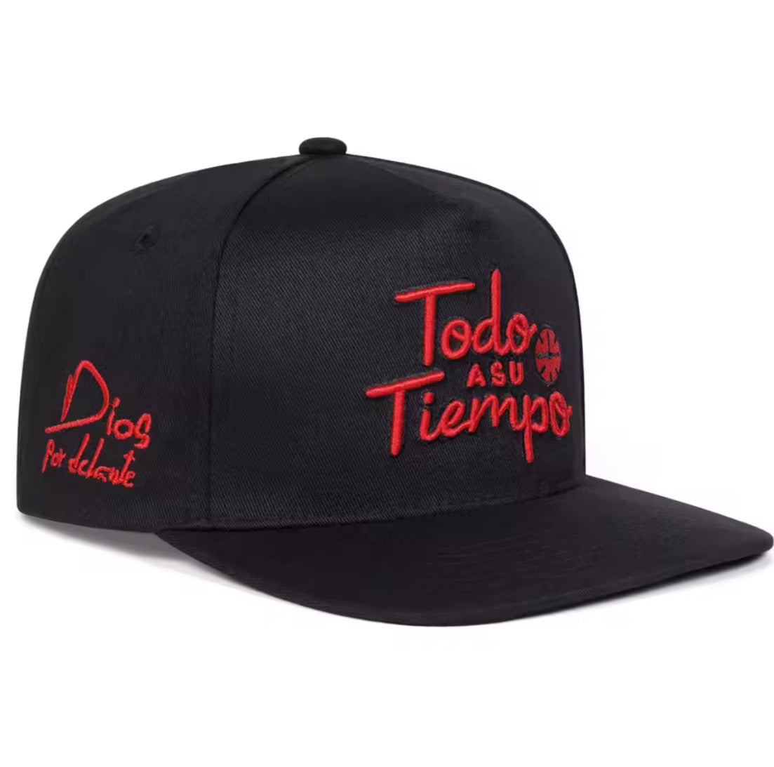 TERCO “Todo a su Tiempo” Snapback – Black/Red Premium Cap