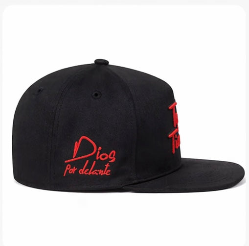 TERCO “Todo a su Tiempo” Snapback – Black/Red Premium Cap