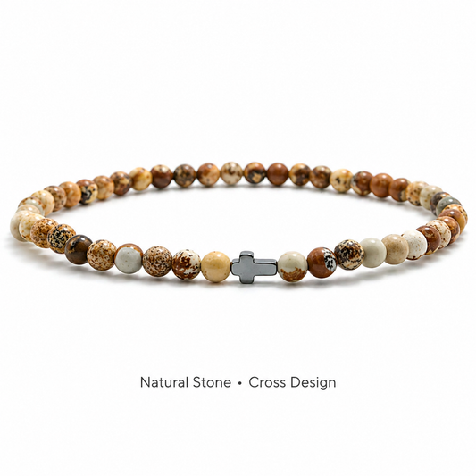 TERCO Earth Stone Cross Bracelet