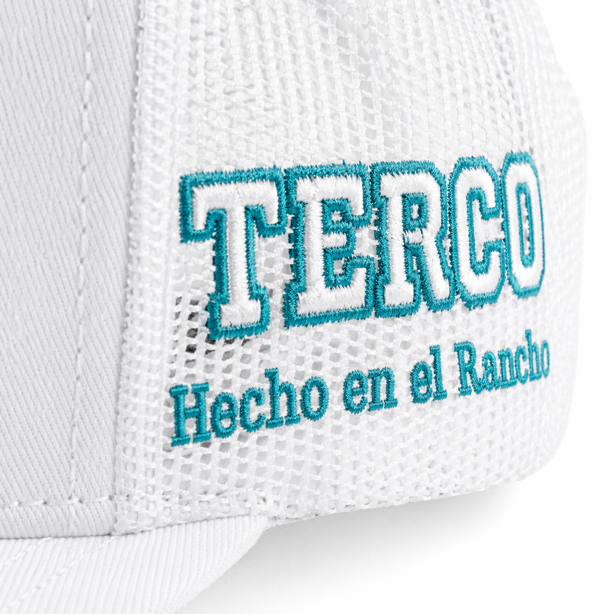 TERCO Wing Trucker Hat — White/Turquoise
